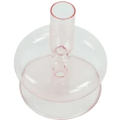 Elly glas lysestage lyserød 12 cm
