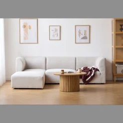 Emilia modulsofa i beige med 3 moduler L: 243 x D: 79 cm x H: 72 cm