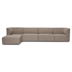 Emilia modulsofa i sand 4 moduler med højre- og venstrevendt chaiselong L: 328 X D: 158 X H: 72 cm