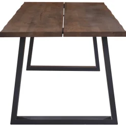 Esther plankebord - 240x95 cm - i smoked eg med firkantet ben - (Forberedt til tillægsplader)