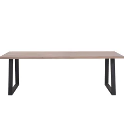 Esther plankebord - 200x95 cm - i hvidolieret eg med firkantet ben - (Forberedt til tillægsplader)