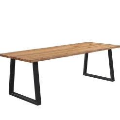 Esther plankebord - 240x95 cm - naturligt olieret eg med firkantet ben (Forberedt til tillægsplader)