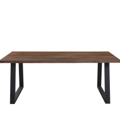 Esther plankebord - 300x95 cm - i smoked eg med firkantet ben - (Forberedt til tillægsplader)