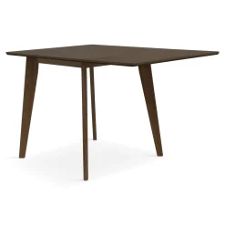 Ezra - Røget Eg klap ud spisebord med tillægsplader i lakeret egefiner - 80/120 x 80 cm