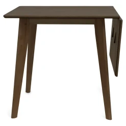 Ezra - Røget Eg klap ud spisebord med tillægsplader i lakeret egefiner - 80/120 x 80 cm