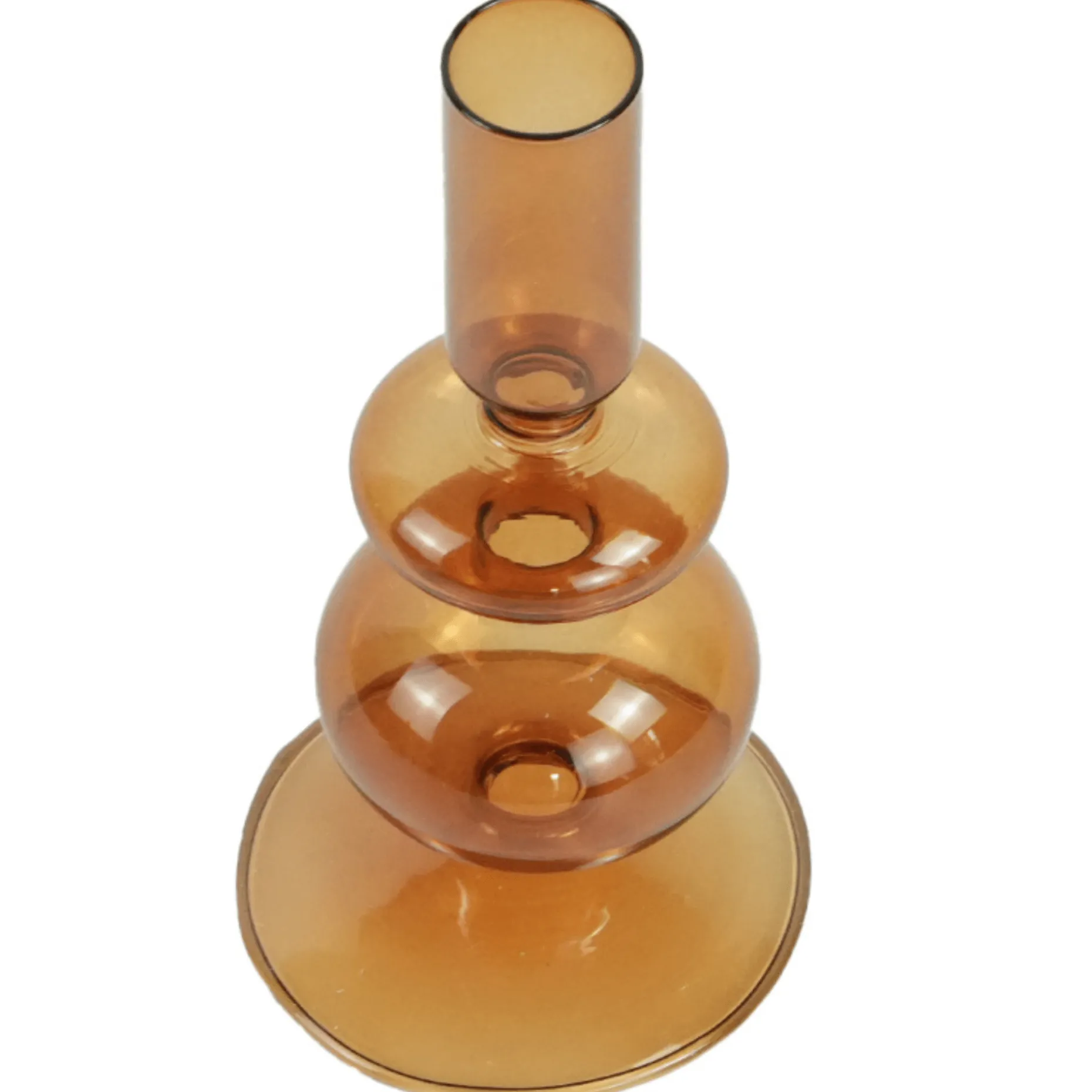 Fendi glas lysestage amber 15 cm