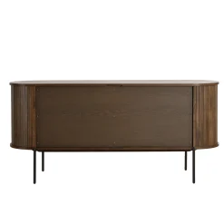 Florence jalousi skab med lameller i røget eg 160x45x75 cm