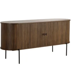 Florence jalousi skab med lameller i røget eg 160x45x75 cm