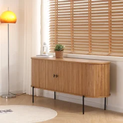 Florence jalousi skab med lameller i eg 160x45x75 cm