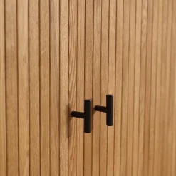 Florence jalousi skab med lameller i eg 160x45x75 cm