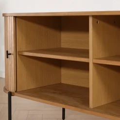 Florence jalousi skab med lameller i eg 160x45x75 cm