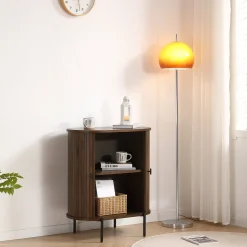 Florence jalousi skab med lameller i røget eg 70x40x85 cm