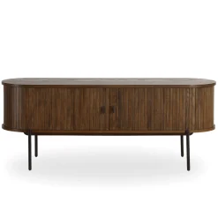 Florence jalousi tv-bord med lameller i røget eg 138x40x55 cm