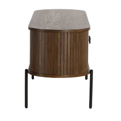 Florence jalousi tv-bord med lameller i røget eg 138x40x55 cm