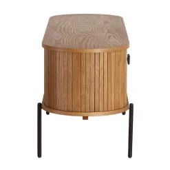 Florence jalousi tv-bord med lameller i eg 138x40x55 cm