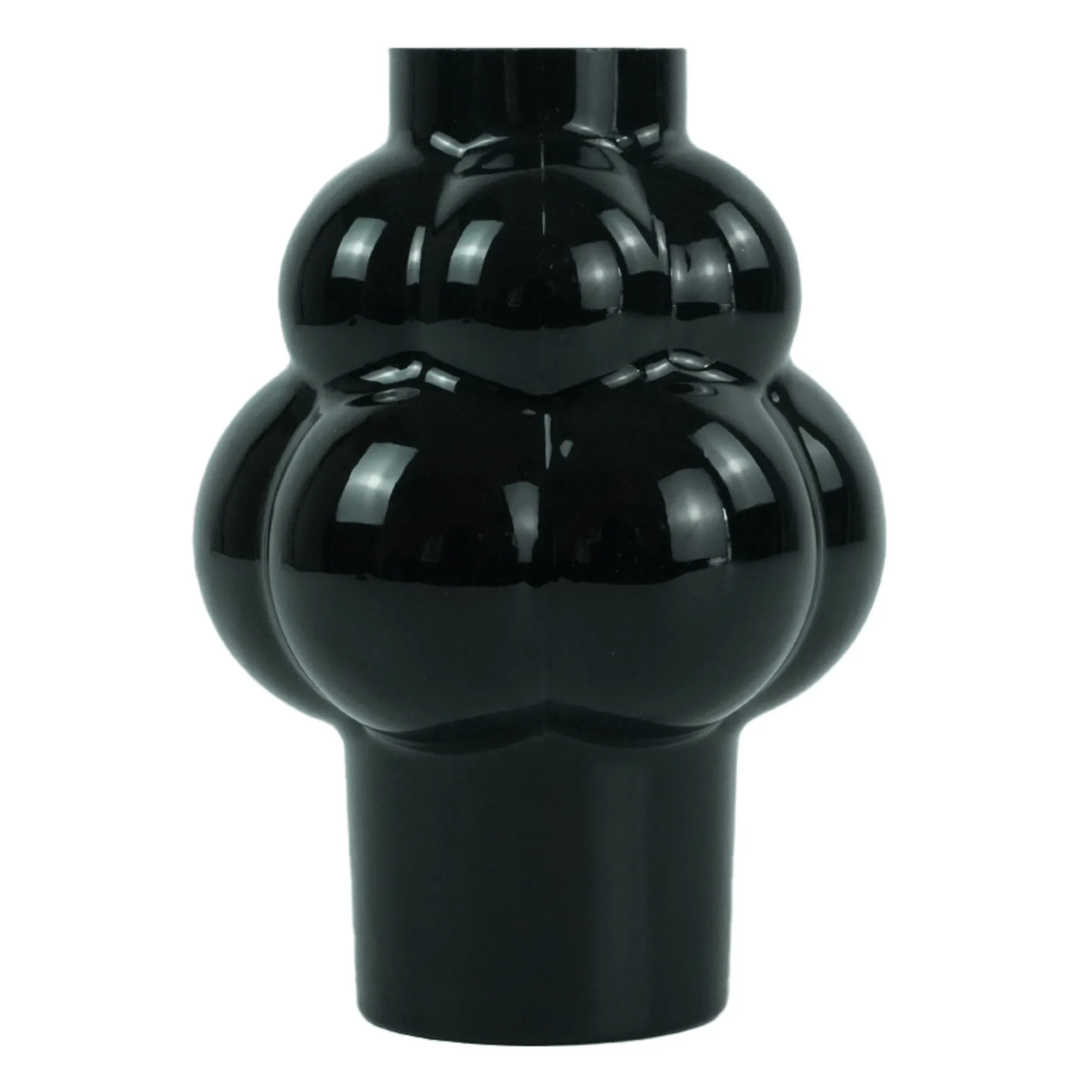 Foxy glas vase sort 21 cm