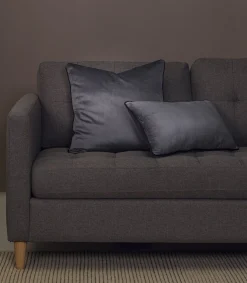 Gabi pyntepude - Sølvgrå velour 45x45 cm