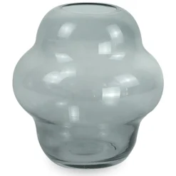 Gina glasvase røget 20 cm