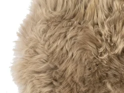 Ægte lammeskindshynde - Beige Ø40 cm