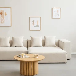 Hailey - Højrevendt chaiselong modulsofa i beige med 2 moduler L: 294 X D: 148 X H: 65 cm