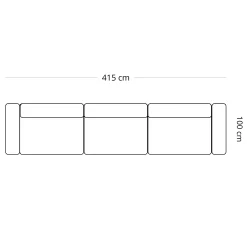 Hailey - Modulsofa I sand Med 3 Moduler L: 415 X D: 100 X H: 65 cm