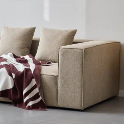 Hailey - U-sofa modulsofa i sand med 4 moduler - Højrevendt chaiselong L: 368 X D: 247 X H: 65 cm