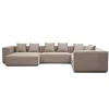 Hailey - U-sofa modulsofa i sand med 4 moduler - Venstrevendt chaiselong L: 368 X D: 247 X H: 65 cm