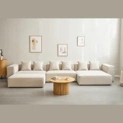 Hailey midtermodul i beige L: 121 X D: 100 X H: 65 cm