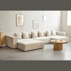 Hailey venstre chaiselong modul i beige L: 147 X D: 148 X H: 65 cm