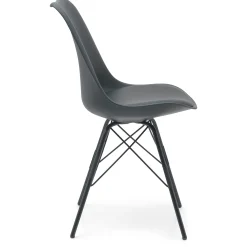 Hannah spisebordsstol - Sort med sorte ben