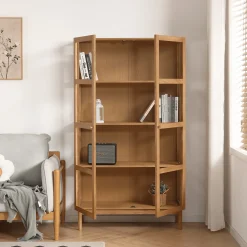 Havana egetræ vitrineskab med 2 låger - 180x40x100 cm