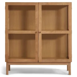 Havana egetræ vitrineskab med 2 låger -110x40x100 cm