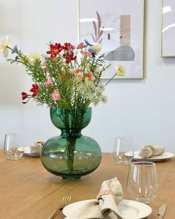 Hazel glasvase grøn 25 cm