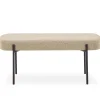 Helena bænk i beige boucle 100x36x43 cm