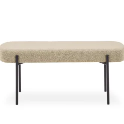 Helena bænk i beige boucle 100x36x43 cm