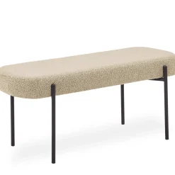 Helena bænk i beige boucle 100x36x43 cm