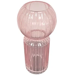 Hera glasvase lyserød 23 cm