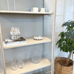 Herman glas skænk/vitrineskab - Beige metal 80x40x105 cm