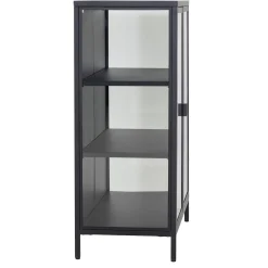 Herman glas skænk/vitrineskab - Sort metal 80x40x105 cm