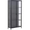 Herman Vitrineskab - Sort metal/glas - 80x40x180 cm