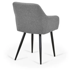 Jenna spisebordsstol - mørkegrå med sorte ben