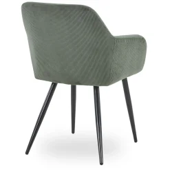 Jenna spisebordstol - grøn fløjl med sorte ben