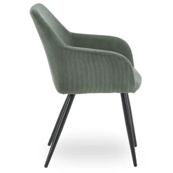 Jenna spisebordstol - grøn fløjl med sorte ben