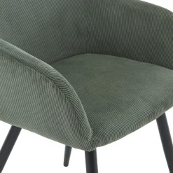 Jenna spisebordstol - grøn fløjl med sorte ben