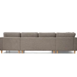 Jennifer højrevendt u-sofa i sand med chaiselong - L: 300 x D: 208 x H: 82 cm