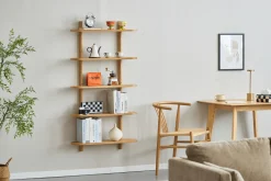 Juliet væghylde i eg med 5 hylder H:140 x B:22 x B:75 cm