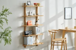 Juliet væghylde i eg med 5 hylder H:140 x B:22 x B:75 cm