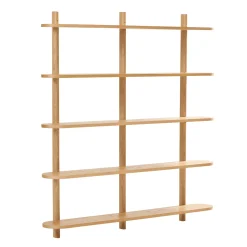 Juliet væghylde i eg med 5 hylder H:140 x D:22 x B:130 cm