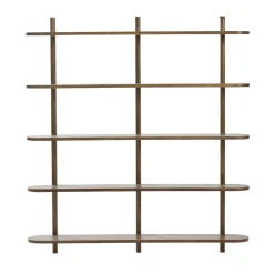 Juliet væghylde i røget eg med 5 hylder H:140 x D:22 x B:130 cm