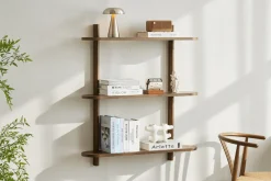 Juliet væghylde i røget eg med 3 hylder H:100 x D:22 x B:90 cm